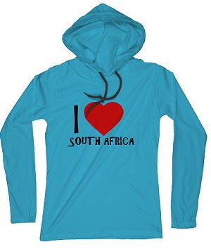 Hoody - Ladies Blue I HEART SOUTH AFRICA Small